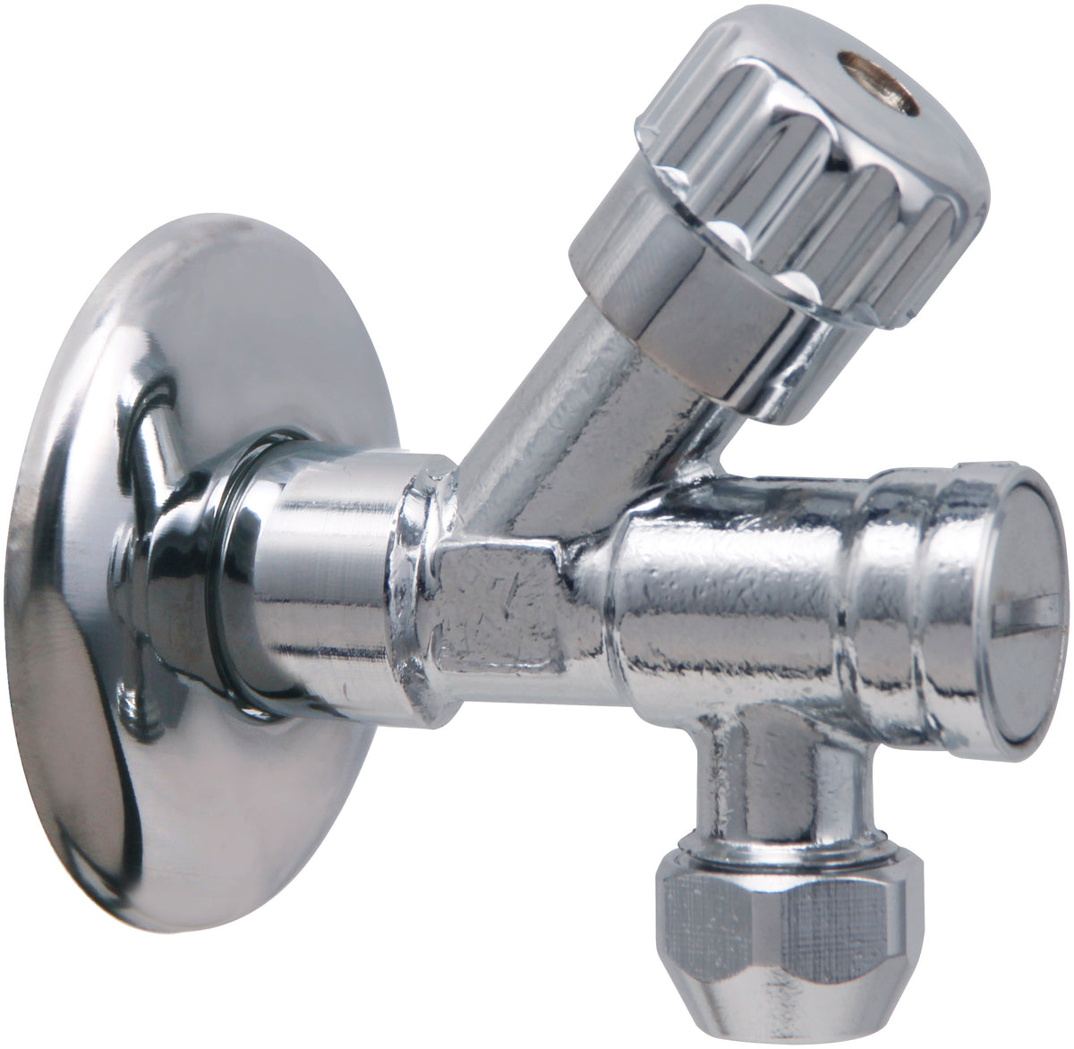 Luxor hoekstopkraan met filter 1/2 inch x 3/8 inch of knel 10mm chroom