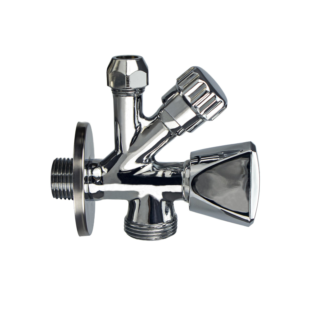 Combinatie kraantje 1/2 inch x 3/4 inch x 10mm chroom