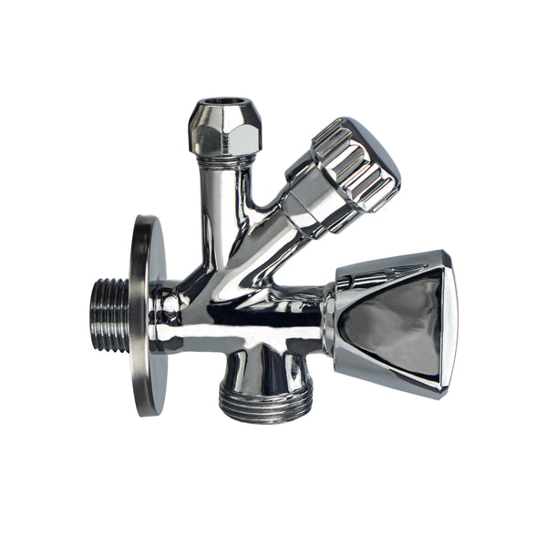 Grifo combinado 1/2" x 3/4" x 10mm cromado