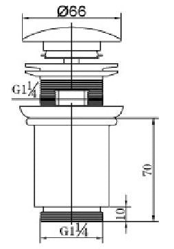Wiesbaden luxe clickwaste 5/4 hoog model geborsteld staal