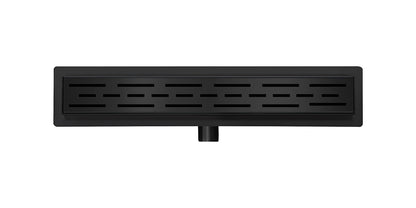 Douchegoot met flens en rooster 50 x 7 cm mat zwart