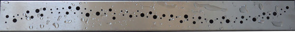 Rejilla Wiesbaden tipo 2 para desagüe de ducha de 3ª generación 100 x 7 cm acero inoxidable