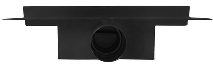 Doucheput met flens en zijuitlaat 15x15 cm mat zwart