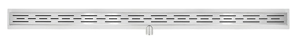 Eco douchegoot met flens en rooster | 120x7cm | RVS