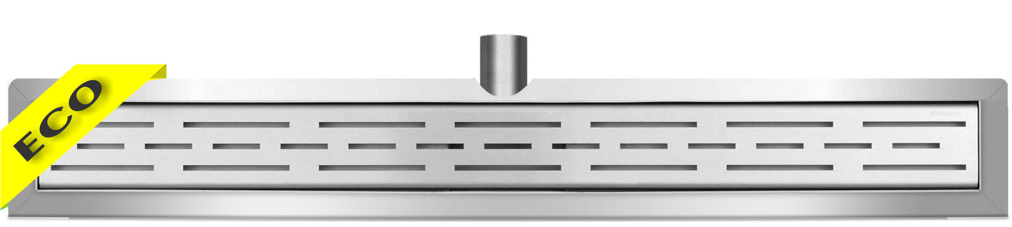 Eco douchegoot met muurflens 90 cm RVS