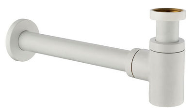 Sifón de lujo Wiesbaden Star bajo 11/4'' blanco mate