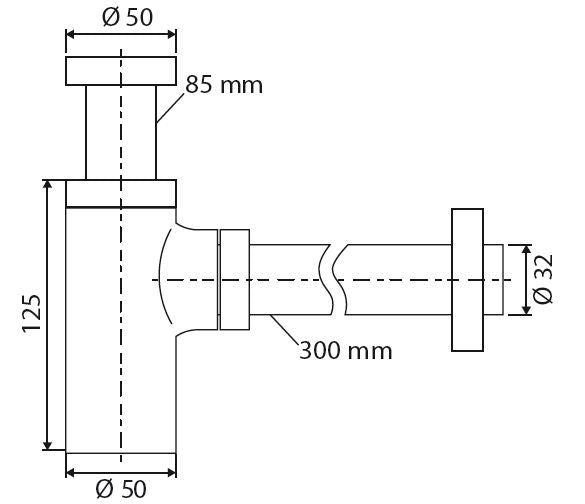 Caral design sifon chroom 8717306082655