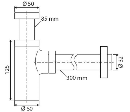 Caral design sifon chroom 8717306082655