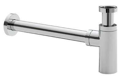 Wiesbaden Star luxe sifon 11/4+muurbuis+rozet chroom