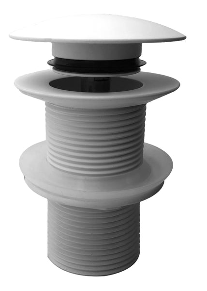 UniMatch clickwaste drain plug extended 5/4" matt white