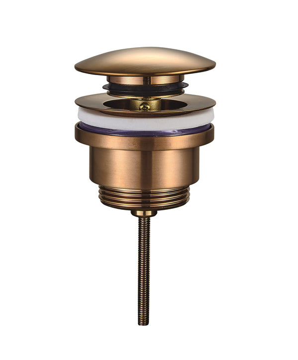 UniMatch clickwaste drain plug 5/4" brushed bronze copper PVD