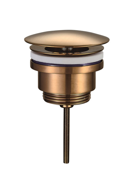 UniMatch open drain plug 5/4'' brushed bronze copper PVD