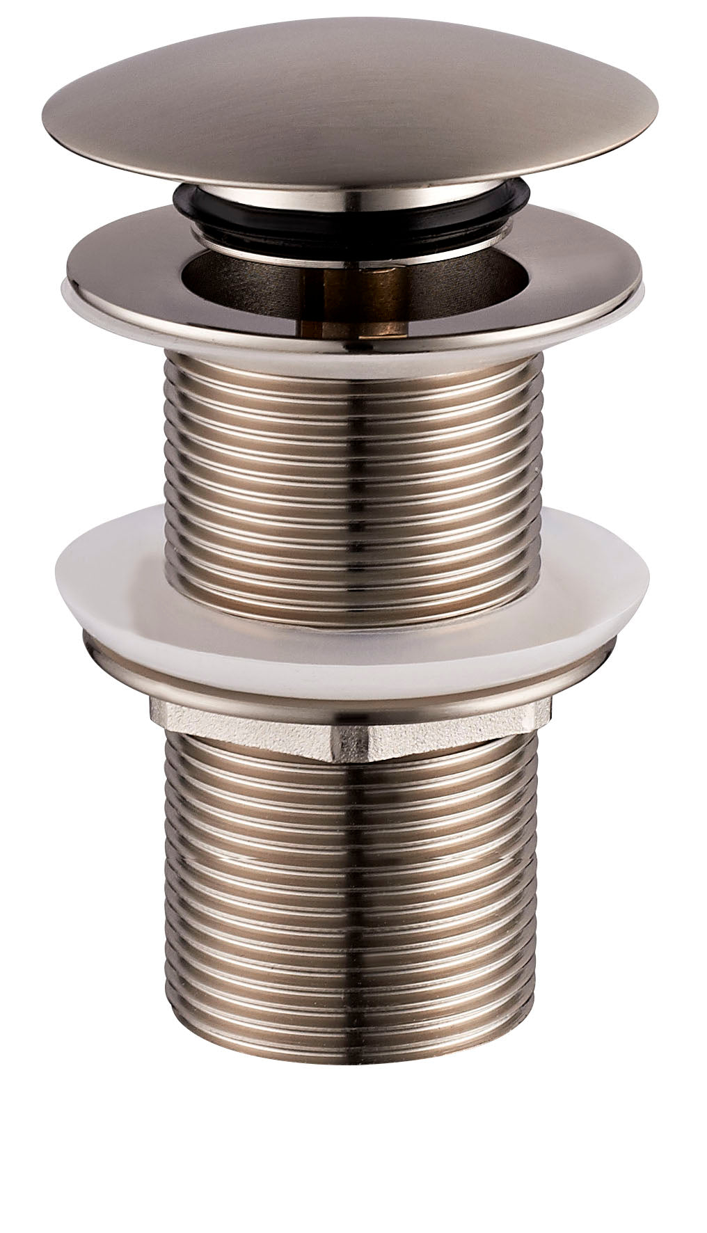 UniMatch clickwaste afvoerplug verlengd 5/4 inch geborsteld staal