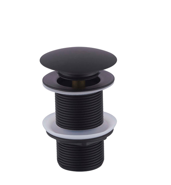 UniMatch clickwaste drain plug extended 5/4" matt black