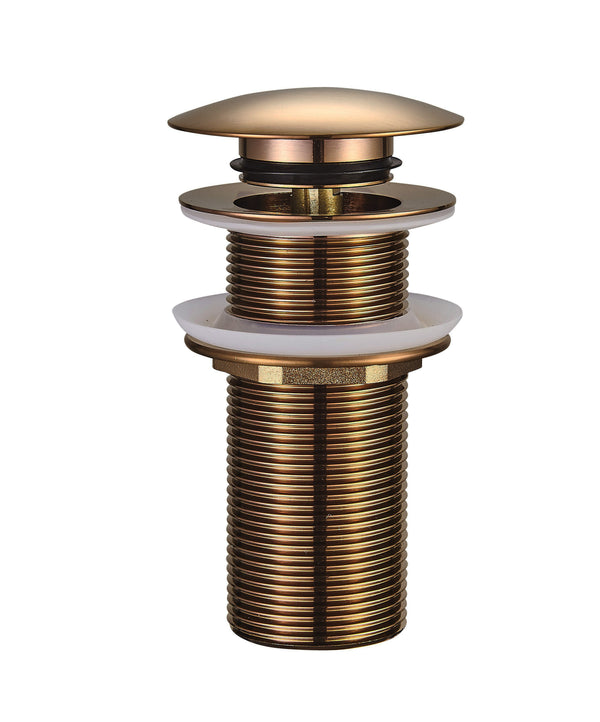 UniMatch clickwaste drain plug extended 5/4" brushed bronze copper PVD