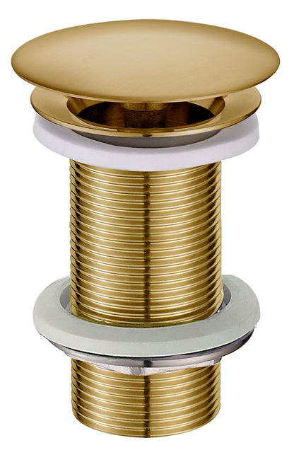UniMatch open afvoerplug verlengd 5/4" geborsteld messing PVD - WDtegels