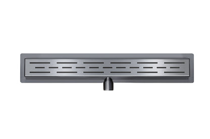 Douchegoot met flens en rooster 90 x 7 cm gunmetal PVD