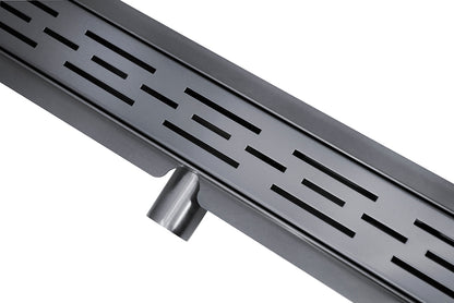 Wiesbaden Douchegoot met flens en rooster 100 x 7 cm gunmetal