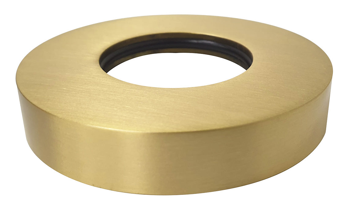 UniMatch sifon rozet 32 mm x 65 mm geborsteld messing PVD - WDtegels