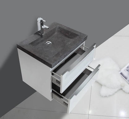 Badmeubel Senza Stone 60 Hoogglans Wit