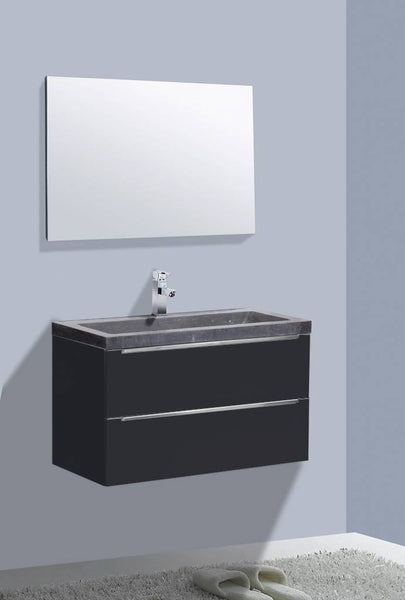 Badmeubel Senza Stone 80 Hoogglans Antraciet