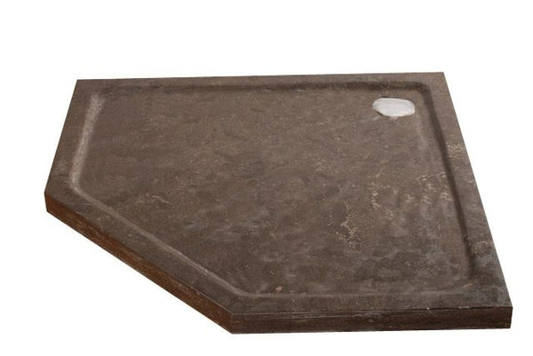 Natuursteen Douchebak Vijfhoek 90x90