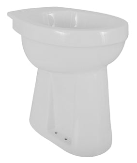 Wiesbaden staande verhoogde toiletpot +6 AO wit - WDtegels