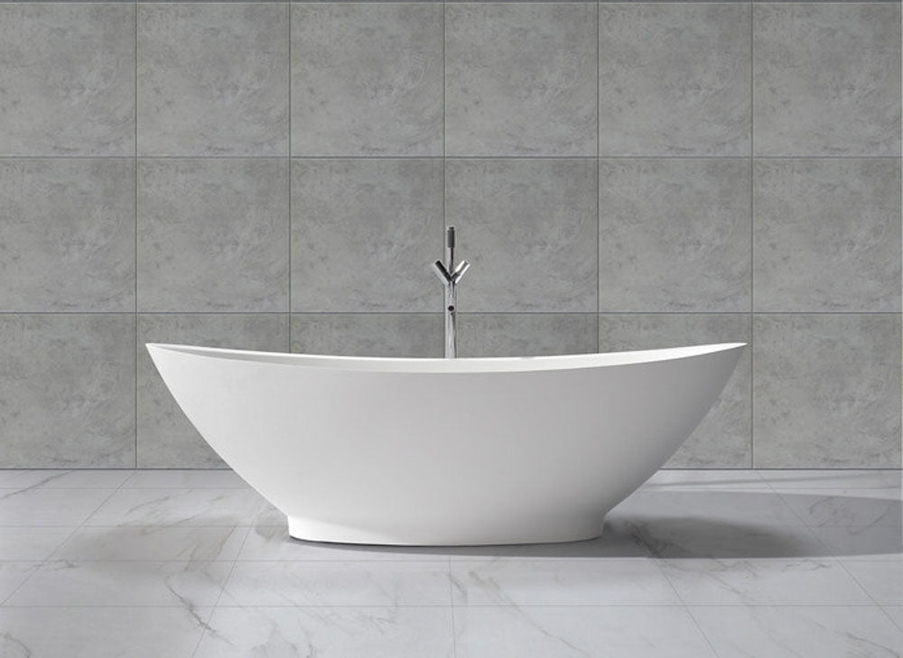 Wiesbaden Solid Surface vrijstaand bad type 2 186x82x59 - WDtegels
