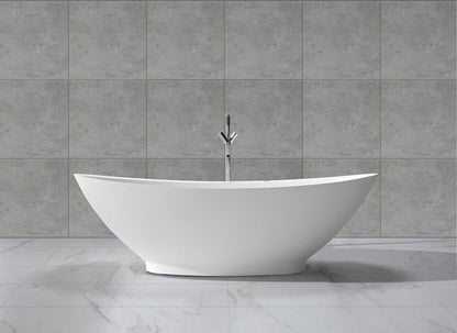 Wiesbaden Solid Surface vrijstaand bad type 2 186x82x59 - WDtegels