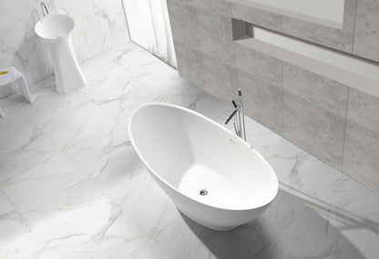Wiesbaden Solid Surface vrijstaand bad type 2 186x82x59 - WDtegels