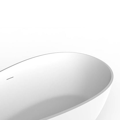 Waive vrijstaand ligbad 160 x 95 cm solid surface mat wit - WDtegels