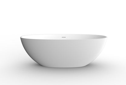 Chiek vrijstaand ligbad 165 x 75 cm solid surface mat wit - WDtegels