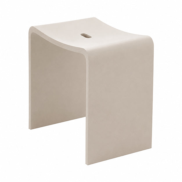 Zita kruk solid surface 40x30x42,5cm beige - productfoto 2