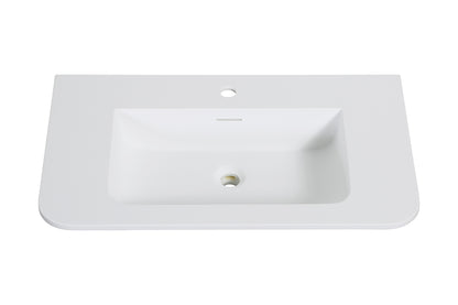 Laro meubelwastafel 80 x 48 x 1,5 cm solid surface mat wit - afbeelding 2