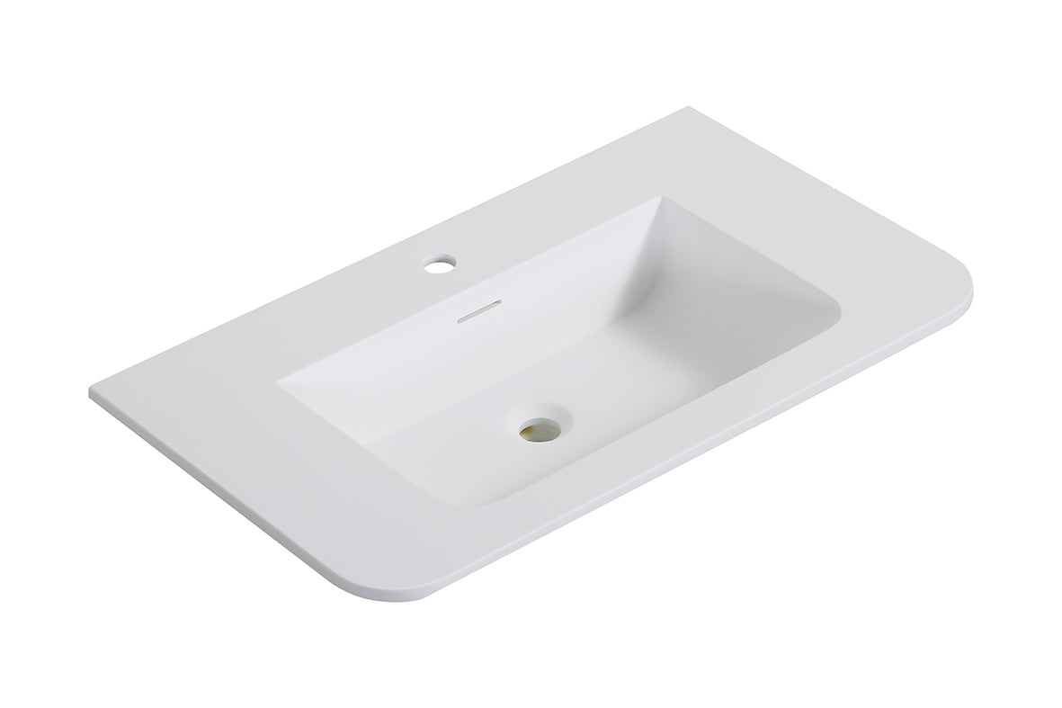 Laro meubelwastafel 80 x 48 x 1,5 cm solid surface mat wit