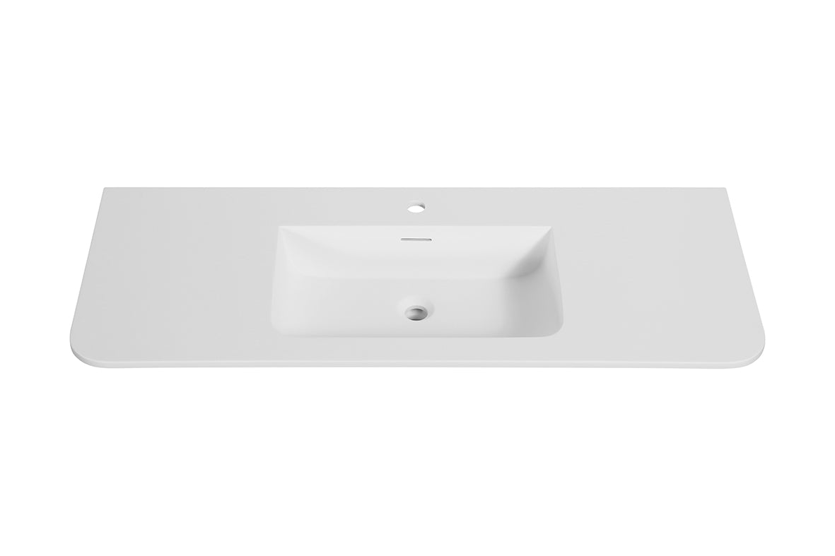 Laro meubelwastafel 120 x 48 x 1,5 cm solid surface mat wit - afbeelding 2