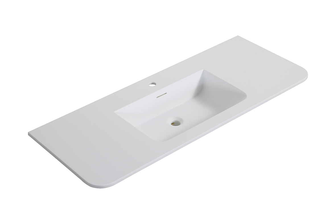 Laro meubelwastafel 120 x 48 x 1,5 cm solid surface mat wit