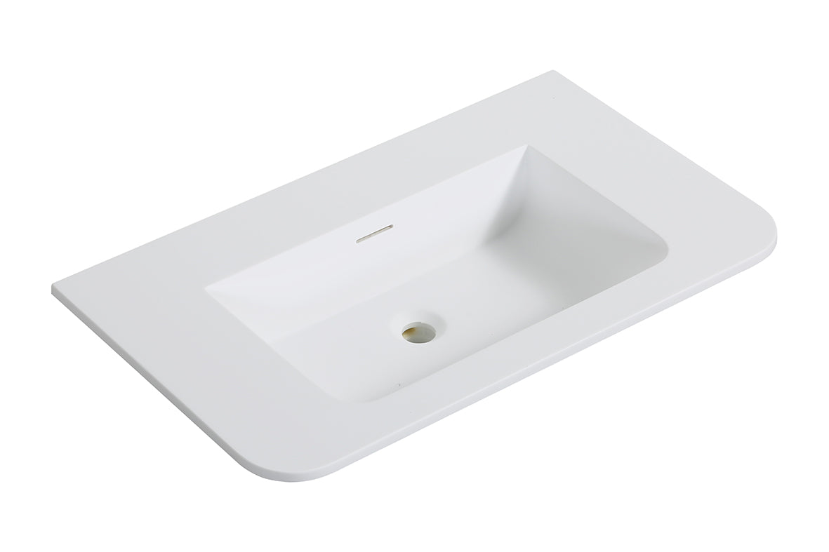 Laro meubelwastafel 80 x 48 x 1,5 cm solid surface mat wit