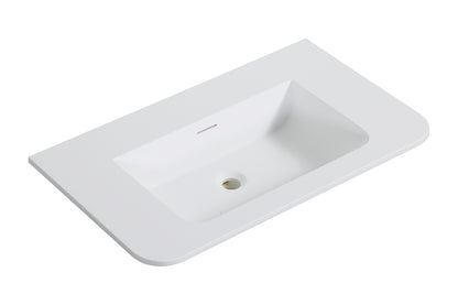 Laro meubelwastafel 80 x 48 x 1,5 cm solid surface mat wit