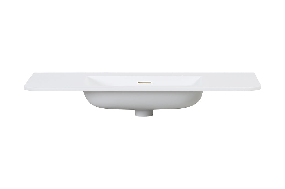 Laro meubelwastafel 100 x 48 x 1,5 cm solid surface mat wit - afbeelding 3