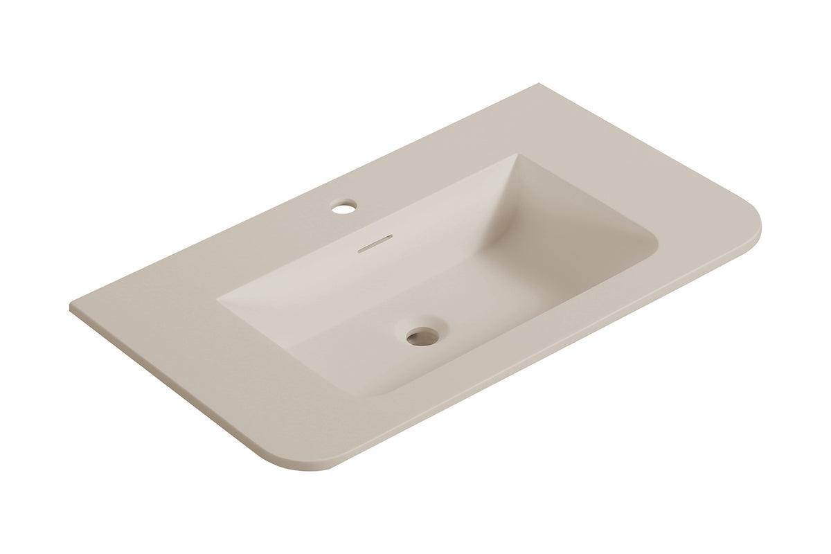Laro meubelwastafel 80 x 48 x 1,5 cm solid surface beige
