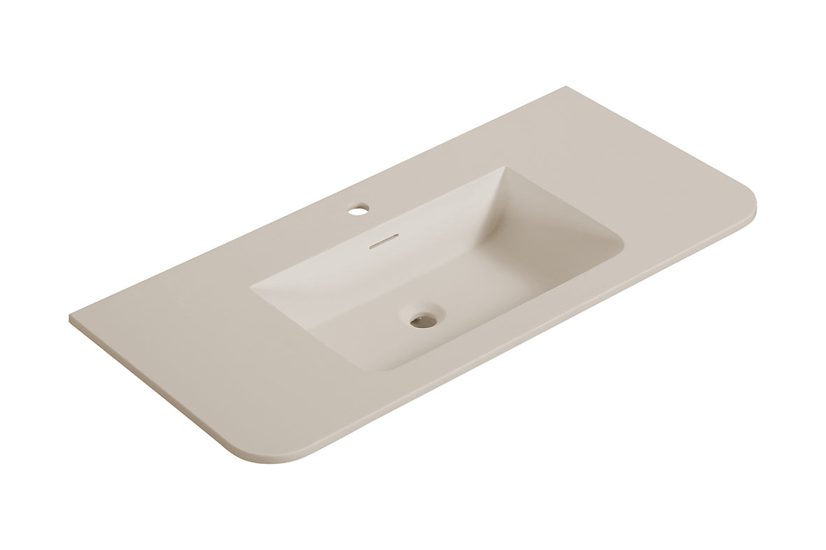 Laro meubelwastafel 100 x 48 x 1,5 cm solid surface beige