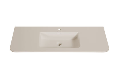 Laro meubelwastafel 120 x 48 x 1,5 cm solid surface beige - afbeelding 2