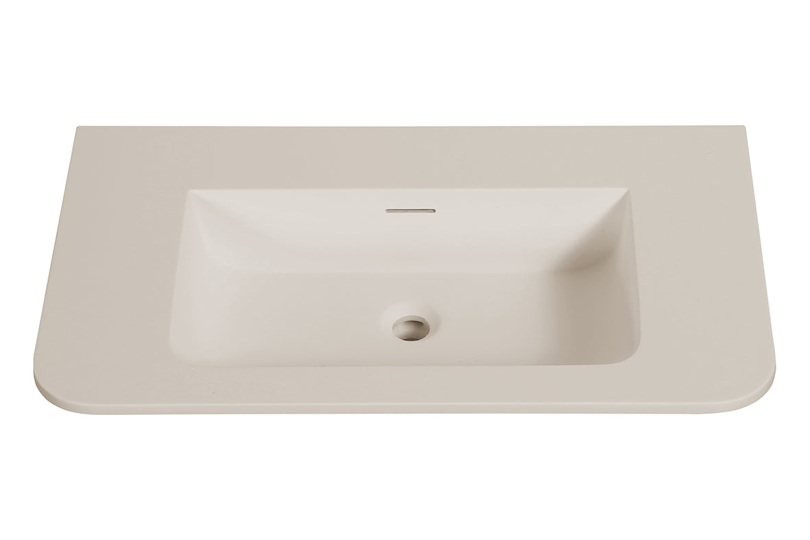 Laro meubelwastafel 80 x 48 x 1,5 cm solid surface beige - afbeelding 2