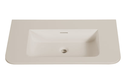 Laro meubelwastafel 80 x 48 x 1,5 cm solid surface beige - afbeelding 2