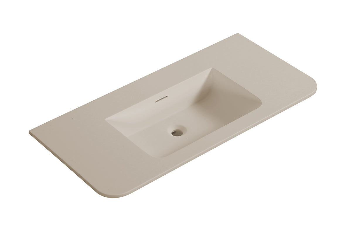 Laro meubelwastafel 100 x 48 x 1,5 cm solid surface beige