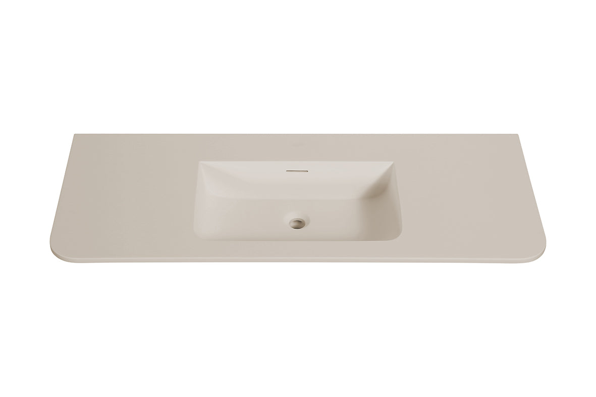 Laro meubelwastafel 120 x 48 x 1,5 cm solid surface beige - afbeelding 2