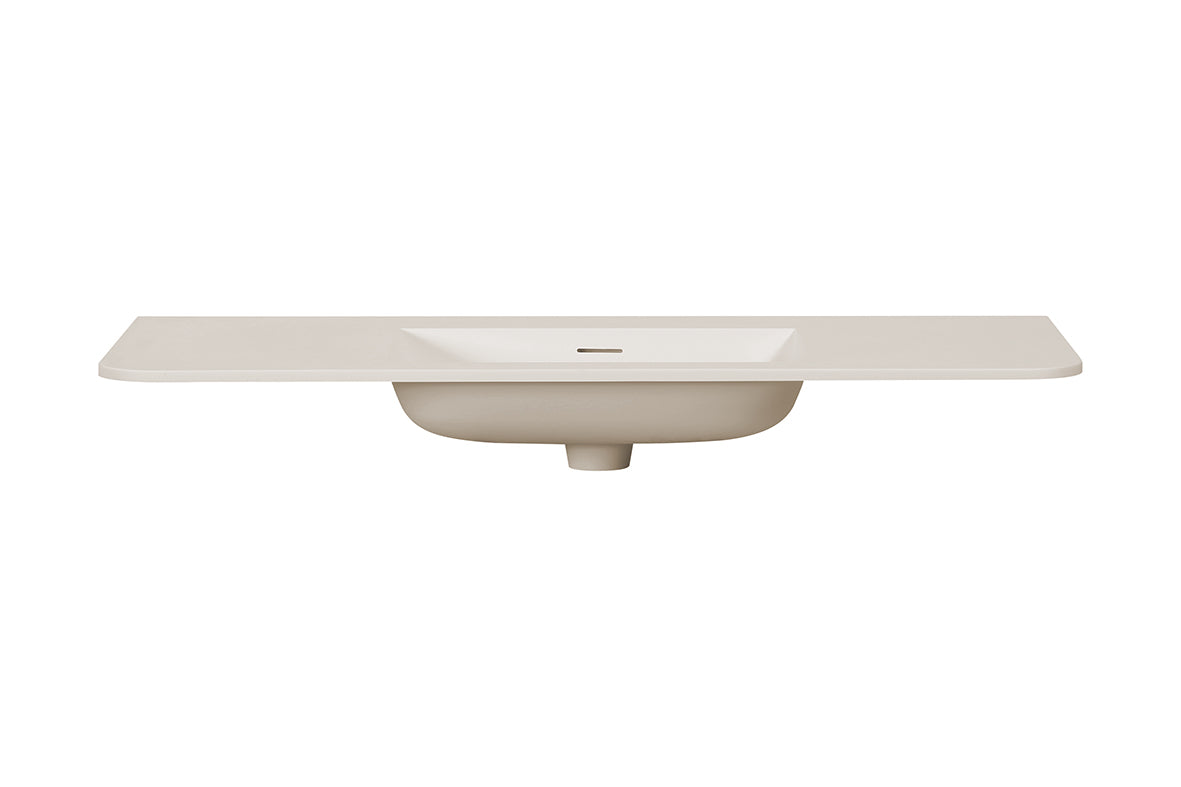 Laro meubelwastafel 120 x 48 x 1,5 cm solid surface beige - afbeelding 3