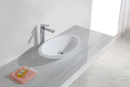 Kim waskom ovaal 59 x 35 x 11 cm solid surface mat wit - WDtegels