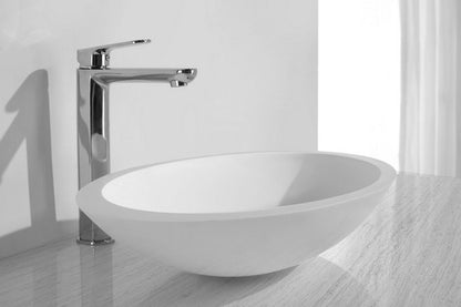 Kim waskom ovaal 59 x 35 x 11 cm solid surface mat wit - WDtegels